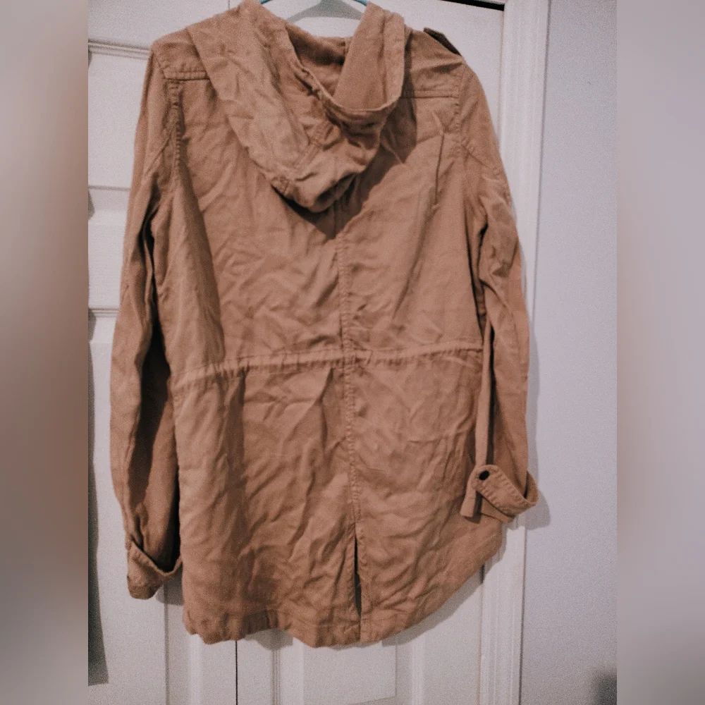 Women's Tan Jacket Or Blush Pink Color Medium Nordstrom 3/4 Length - Picture 6 of 12